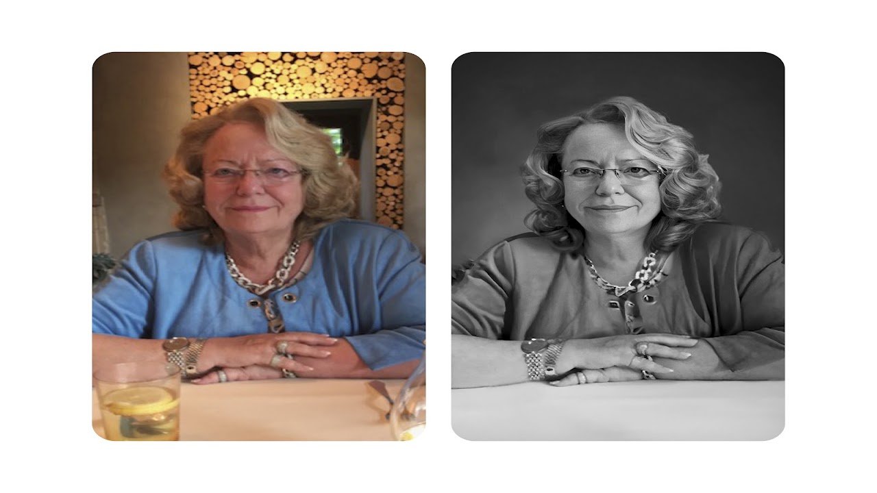 Urne mit Portraitgestaltung und zurückhaltender fotografischer Oberfläche